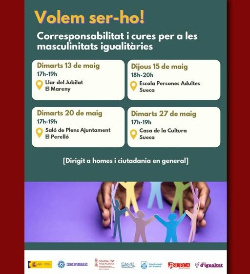  Sueca oferix tallers per a fomentar la corresponsabilitat i les masculinitats igualitàries