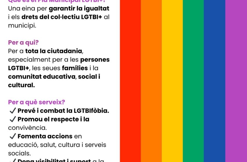  Sueca impulsa el seu primer Pla Municipal LGTBI+ per a promoure la igualtat i la diversitat