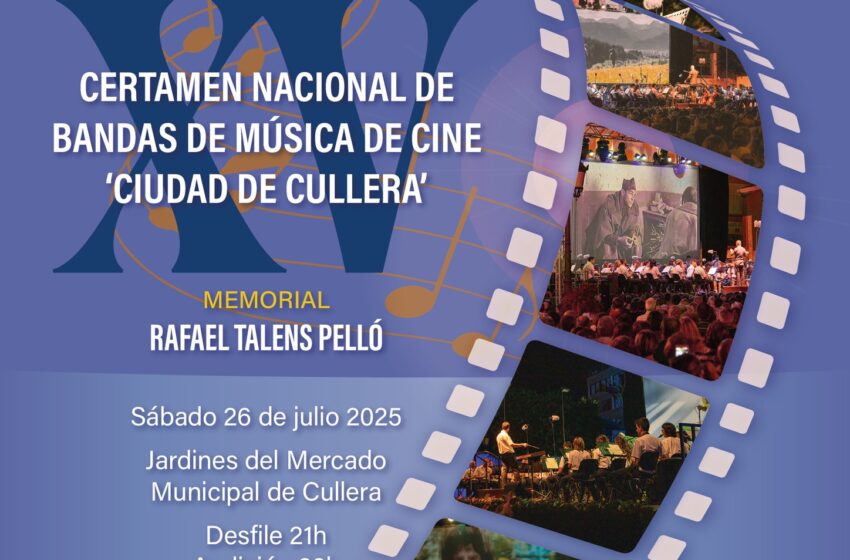  Cullera viu aquest dissabte el certamen de bandes on el cine pren la batuta